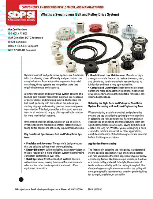 SR018 Belt and Pulley White Paper